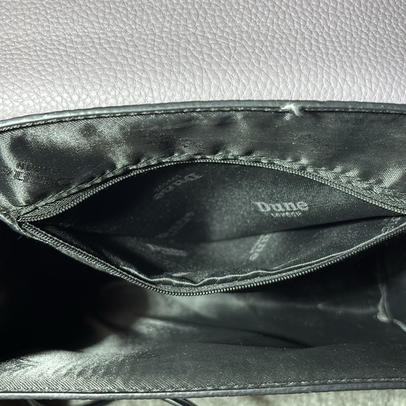 Dune London Purple Leather Handbag faux snakeskin top handle purse lavender bag - Picture 9 of 14